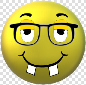 Smiley  Glasses  Nerd  Incisor  Intelligent  Emojis   Emoji  HD Png Download