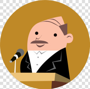 Man Giving Speech   Man Giving Speech Cartoon  HD Png Download