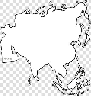 Asia Map   Asia Physical Map Outline  HD Png Download