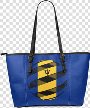 The Flag Of Barbados Leather Tote Bag large   Haunted Mansion 50th Anniversary Purse  HD Png Download