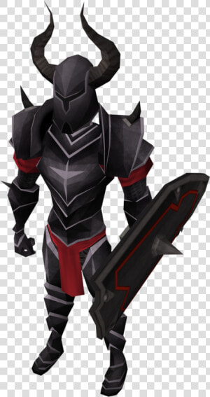 Transparent Runescape Character Png   Runescape Full Black Armor  Png Download