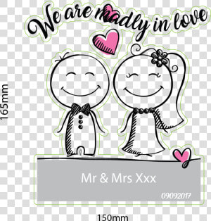 Picture Of Wedding Couple   Groom And Bride Sketch  HD Png Download