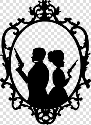 Acrylic Drawing Silhouette   Transparent Gothic Frame Png  Png Download
