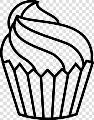 Transparent Cupcake Outline Clipart Black And White   Outline Pictures Of Cartoons  HD Png Download