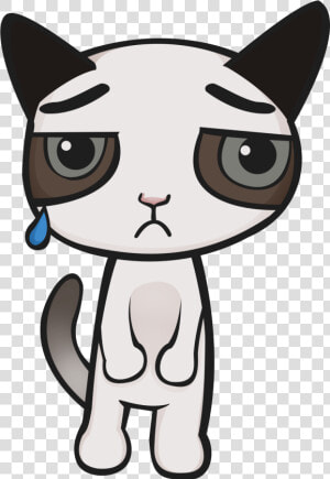 Vector Free Grumpy Cat Food Clip Art Transprent Png   Sad Cat Clipart Png  Transparent Png