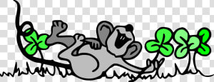 This Free Icons Png Design Of Mouse Playing In Shamrocks   Clip Art For March  Transparent Png