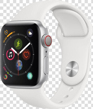 Smart Sports Watch Png Image Free Download Searchpng   Apple Watch Series 4 White Band  Transparent Png