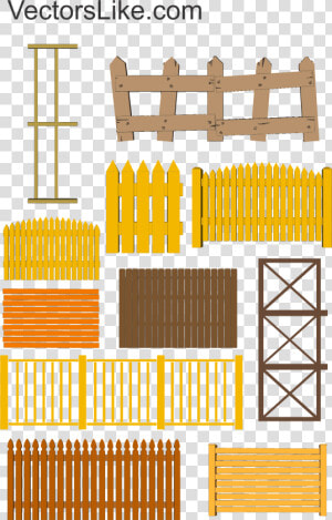 Wooden Fence Vector Free Vectors Like  HD Png Download