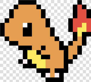 Pixel Pokémon Drawing   Charmander Pixel Art  HD Png Download