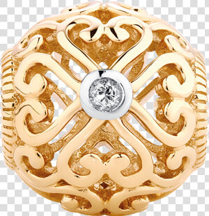 Emma  amp  Roe Diamond Set 10ct Yellow Gold Lace Filigree   Circle  HD Png Download