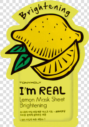 Im Real Face Mask Clipart   Png Download   Tony Moly Sheet Mask Lemon  Transparent Png