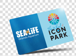 The Wheel And Sea Life Orlando Aquarium Combo Ticket   Graphic Design  HD Png Download