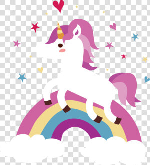 Unicorn Adobe Illustrator Computer File   Unicorn And Rainbow Png  Transparent Png