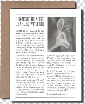 Rudolph Got A Dui   Baboon  HD Png Download