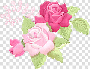 Romantic Pink Flower Border Png Picture   Flores Shabby Chic Png  Transparent Png