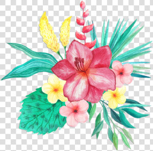 Hawaiian hibiscus   Tropical Flower Watercolor Png  Transparent Png