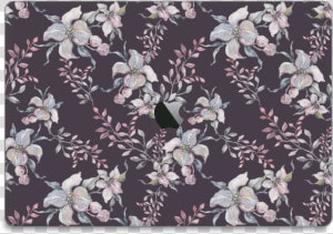 Purple  amp  Flowers Skin Macbook Pro 15” 2016    Wallet  HD Png Download
