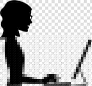Clip Art Afro Woman Vector   Woman Computer User Icon  HD Png Download
