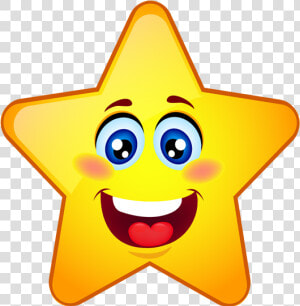 Star Thumb Signal Clip   Star With Smiley Face  HD Png Download