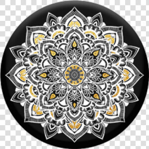 Golden Lace   Black And Gold Popsocket  HD Png Download