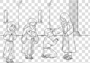 Jesus And Believers   Prophet Coloring Book  HD Png Download