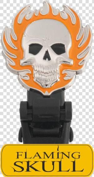 Flaming Skull Clip   Orange  HD Png Download