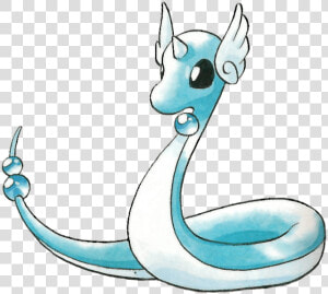  dragonair From The Official Artwork Set For  pokemon   Pokemon Dragonair Original Art  HD Png Download
