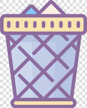 This Icon Is Meant To Represent A Full Trash Can   Png Icon Bin Violet  Transparent Png