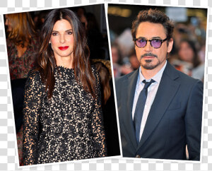 Clip Art Sandra Bullock Ben Affleck   Robert Downey Jr Born  HD Png Download