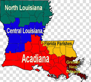 Louisiana Regions Map Large Map   Map Of Acadiana Louisiana  HD Png Download