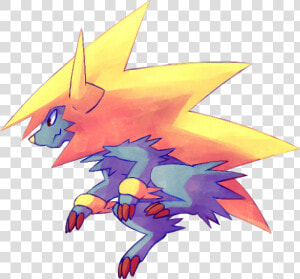 Mega Manectric Actual drawings   Pokemon Shiny Mega Manectric  HD Png Download