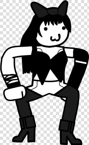 Cat Blake Belladonna Dog White Black Black And White   Shellnut  HD Png Download