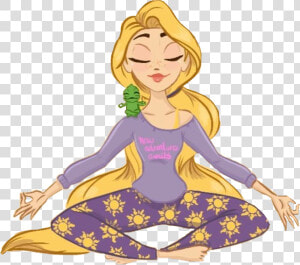  stickers  tangled  rapunzel  flynnrider  freetoedit   Disney Princesses Meditation  HD Png Download
