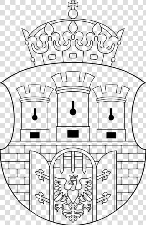 Herb Krakowa Czarno Biały  HD Png Download