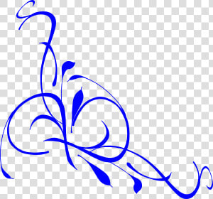 Swirl Clipart Blue Floral   Gold Swirls Png  Transparent Png