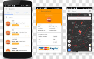 Android App Development Ynvmln   Rent Car Apps Android  HD Png Download
