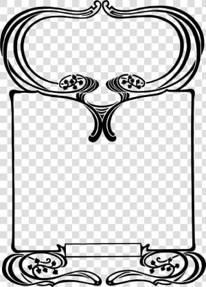 Bullets Clipart Fancy   Art Nouveau Frame Clipart Vector Free  HD Png Download