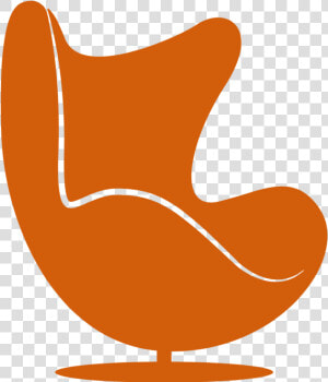 Egg Chair Icon Orange   Modern Chair Icon Png  Transparent Png