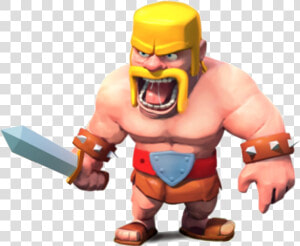 Clash Of Clans Characters Barbarian  HD Png Download