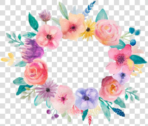  ftestickers  flowers  flowerwreath  watercolor  springcolors   Craft  HD Png Download