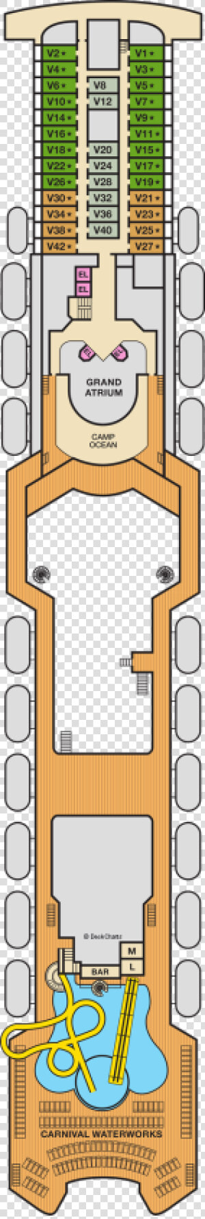 Carnival Fantasy V Deck Plan  HD Png Download