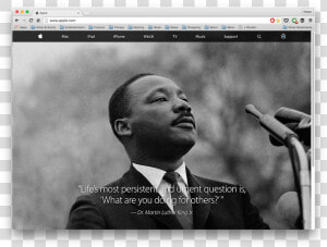 Apple Homepage On Mlk Day   Martin Luther King  HD Png Download