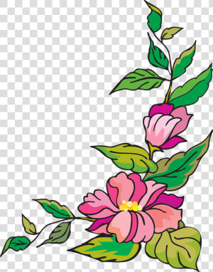 Flower Corner Clipart   Front Page Design Flower  HD Png Download