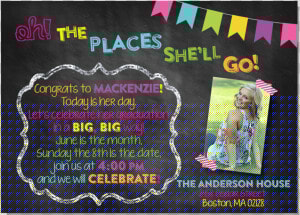 Dr    seuss   Oh The Places You Ll Go Graduation Invitations  HD Png Download
