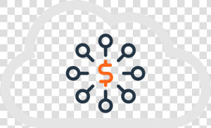 Solutions Cloud Cost   Network Nodes Icon  HD Png Download