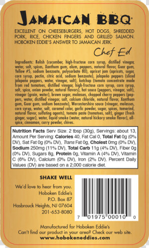 Jamaican Bbq 14 Oz Back  HD Png Download