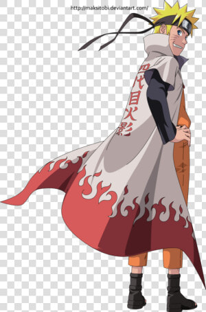 Naruto With Hokage Cape  HD Png Download