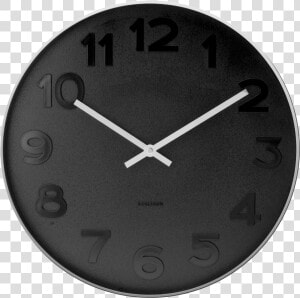 Black Wall Clock By Karlsson By Present Time   Zegar Ścienny 50 Cm Czarny  HD Png Download