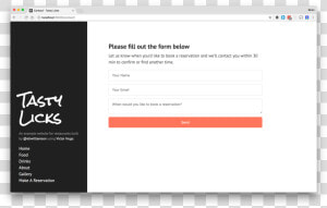Transparent Submit Button Png   Modern Website Contact Form  Png Download