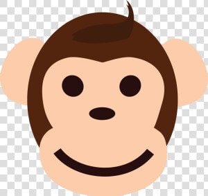 Monkey  Face  Happy  Forelock  Genius  Happy Face   Monkey Face Clipart  HD Png Download
